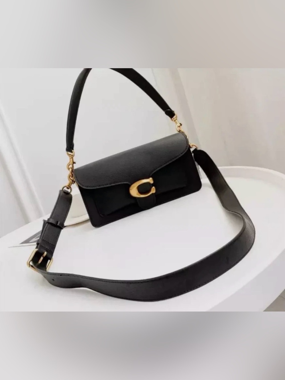 COACH 73995 Tabby 26 Shoulder Bag 2Way Crossbody Black Leather - Picture 8 of 15